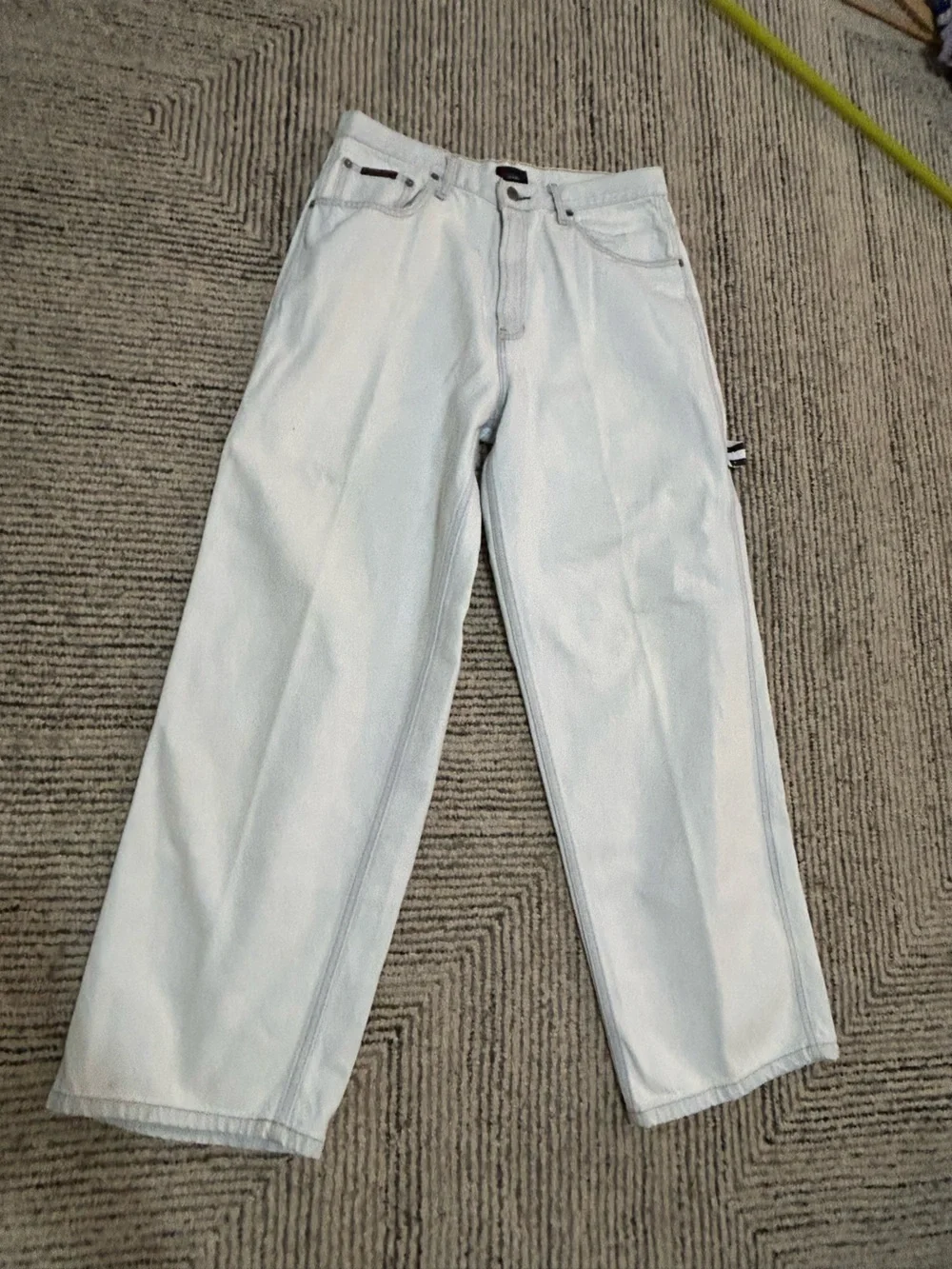 Tommy Hilfiger Men's White Relaxed Carpenter Jeans 90s 32/30 Retro Vintage